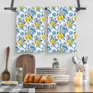 Custom Printed Soft Absorption Waffle Weave Kitchen Tea Towel Cleaning Dish Cloth Hand Towels