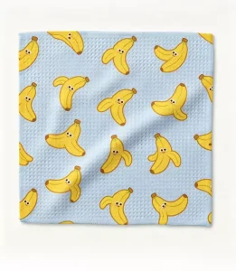 Custom Printed Soft Super Absorbent Waffle Weave Kitchen Tea Towel Multipurpose Household Cleaning Cloth