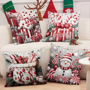 Custom Printed Square Pillowcases Cushion Covers Cozy Comfortable Modern Design 100% Polyester Zipper Closure Hospital Home
