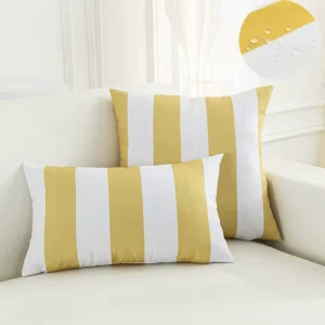 Custom Printed Stripe Outdoor Waterproof Cushion Pillow Cover Outdoor Cushions for Patio Furniture