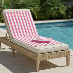 Custom Printed Striped Beach Towel 100% Cotton Soft Quick-Dry & Highly Absorbent Ideal for Resort Pool Side & Beach