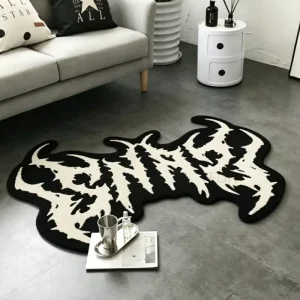Custom Printed Trendy Melting Smiley Mirror Rug Unique Design Floor Mat for Bedroom Living Room Home Decoration Carpet