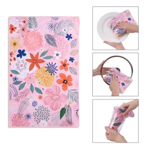 Custom Printing Flower Super Absorbent Kitchen Dish Tea Towels