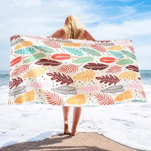 Custom Printing Microfiber Beach Towel Quick Dry Sand Free Large Travel Beach Towel