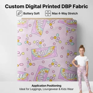 Custom Printing Service Double Brushed Polyester Fabric Knit Stretch Polyester Spandex DBP Print Fabric by the Yard for Leggings