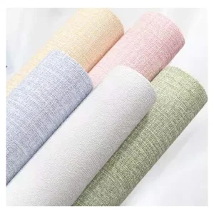 Custom Private Label Wall Fabric Solid Color Home Decoration Cotton Living Room Wall Cloth Wall Covering