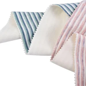 Custom Processing Manufacturers Warm Dyed Striped Baby Pajamas Fabric Knitted 100% Acrylic Velvet Home Clothing Fabric