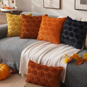 Custom Pumpkin Fall Decorative Throw Pillow Covers 3D Pumpkin Pillow Cover