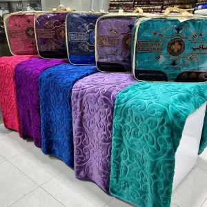 Custom Queen Heavy Korean Mink Style Fleece Blanket Plush Fluffy Cozy Soft Warm 2 Ply Printed Raschel Bed Blankets for Winter