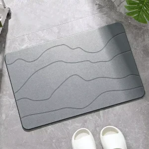 Custom Quick Dry Diatomaceous Earth Bath Mat Non-Slip Eco-Friendly Absorbent Bathroom Shower Floor Mat