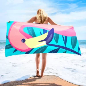 Custom Quick Dry Microfiber Beach Towel Logo and Size