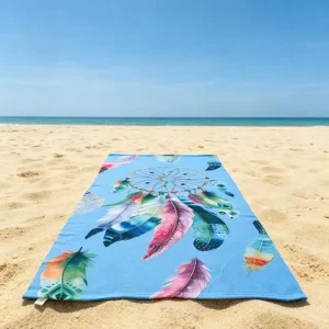 Custom Quick Dry Printing Microfiber Summer Towel Sublimation Recycled Sand Free Beach Towel for Adults Travel Sports Gym
