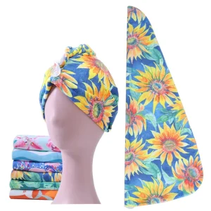 Custom Quick Drying Printing Microfibre Dry Hair Towel Turban