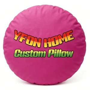 Custom Round Solid Color Pillow Pink Soft Floor Cushion for Meditation Yoga Living Room Home Decor Seating Throw Pillow