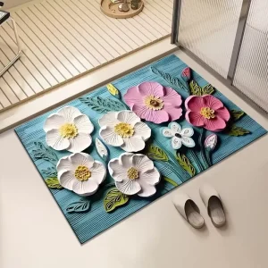 Custom Rubber Bath Mat Non Slip Water Absorbing Carpet Set Door Mat Bathroom Floor Mat Home Hotel Use Pet Friendly Eco Friendly