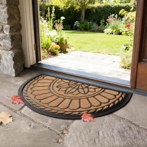 Custom Rubber Door Mat Anti Slip Indoor Printed Modern Home Entrance Floor Rug Heavy Duty Water Absorbent Dust Proof Use