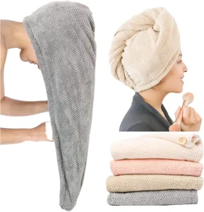 Custom SPA Super Absorbent Quick Dry Microfiber Home Hair Drying Wrap Salon Towel Hair Turban for Women