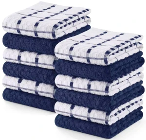 Custom Set Cotton Kitchen Towels Super Soft and Absorbent Dish Towels for Kitchen Linen Tea and Bar Towels Set
