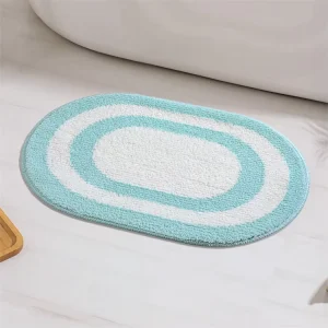 Custom Shape Home Water Absorbent Mats Washable Bathroom Rug Anti Slip Microfiber Bath Mat for Tub