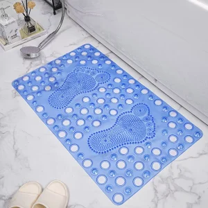Custom Shape Thickened Anti-slip Safety Shower Mat Non slip Pvc Bathroom Suction Bath Mat Machine Washable