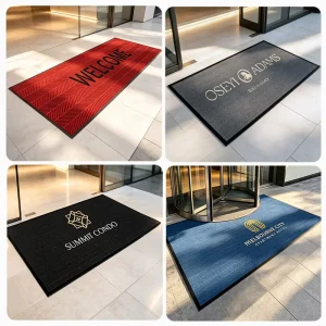 Custom Shaped Eco Friendly Floor Mat PET Textilene Anti Slip Entrance Carpet for Commercial Building Elevator Lobby