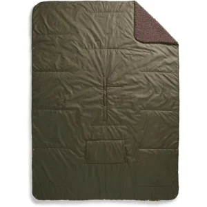 Custom Sherpa Blanket Ultra Soft Fleece Lining & Synthetic Fill 71″x50″ Packable Warm Throw Polyester Camping Quilt OEM