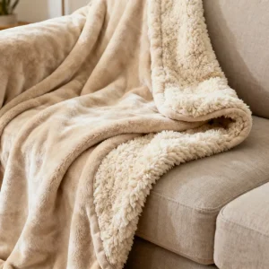 Custom Sherpa Fleece and Flannel Throw Blanket Double Sided Ultra Soft and Warm Bed Blanket for Winter