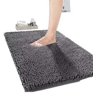 Custom Shower Floor Mat Bathroom Rugs Carpet Non Slip Microfiber Absorbent Yarn Steaming Chenille Bath Mats