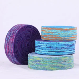 Custom Silicone Logo Printing on Polyester Nylon Webbing Elastic Band Double Face Ribbon