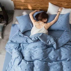 Custom Size Duvet Cover Bed Sheet White 100% Cotton Bedding Set