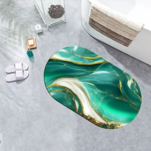 Custom Size Eco-Friendly Fast Drying Bath Mat with Custom Color Modern Non-Slip Floor Mat and Diatomite Print