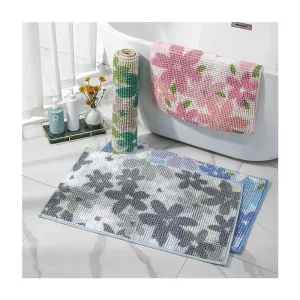 Custom Size High Quality Bath Mat Microfiber Bath Mat Shaggy Bathroom Rug Anti Slip Bathroom Mat