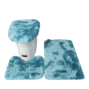 Custom Size Luxury Absorbent Polyester Bathroom Mat Long Hair Thick Fluffy Bath Door Mat Rugs