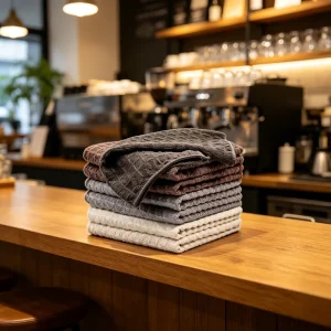 Custom Size Microfiber Waffle Towel Personalized Waffle Weave Cleaning Cloth for Kitchen Car Hotel Customization