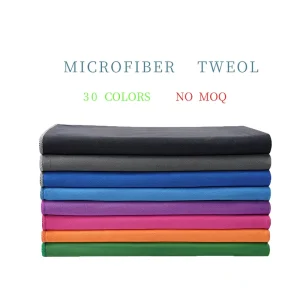 Custom Size Quick Dry Solid Color Microfiber Pool Towel NO MOQ Light Weight Suede Beach Towel With Bag in Stock