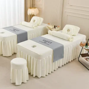 Custom Size Single Piece Beauty Salon Bed Skirt Cover