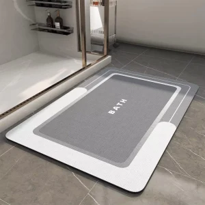 Custom Size Super Absorbent Bath Mat Stain Resistant Quick Dry Easy Care Bathroom Rug