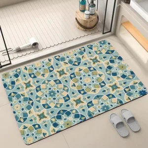 Custom Size Water Absorbent Machine Made PET Friendly Eco friendly Polyester Rug Soft Floor Mat Anti Slip Bath Mat Carpet
