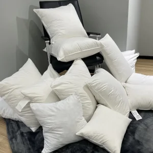 Custom Size White 100 Cotton Duck Feather Down Alternative Throw Pillow Inserts Christmas Decoration Cushion Core
