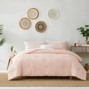 Custom Skin friendly 6 Pcs 100% Polyester Pink Home Bedding Luxury Comforter Sets for Adult
