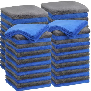 Custom Soft Coral Fleece 500GSM Microfiber Towel Super Absorbent Plush Car Wash Quick Drying Edgeless Car Auto Detailing Cloth
