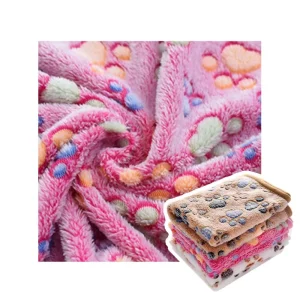 Custom Soft Dog Mat Comfortable Winter Blanket Bed with Cute Multi Color Plush and Fleece Print Animal Pattern for Cats