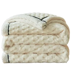 Custom Soft Knit Blanket Throw Bed Blanket Soft 100% Polyester Flannel Fleece Cover Blanket