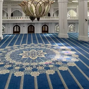 Custom Soft Prayer Mat Machine Made Islamic Carpets with Embossed Print Wall to Wall Muslim Style