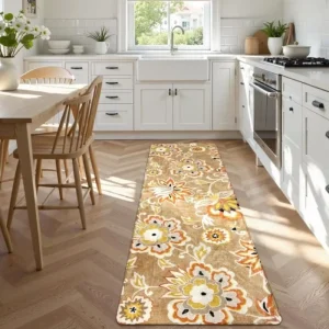 Custom Soft Printed Kitchen Area Rug Machine Washable Persian Hallway Runner Rug