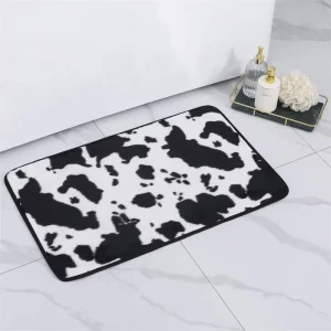 Custom Soft Velvet Large Bath Mats Absorbency Washroom Rectangle Carpet Anti Slip TPR Bottom Bathtub Rugs