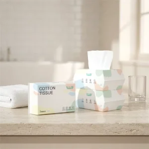 Custom Soft Wet Wipe Dry Disposable Facial Cotton Tissue for Face