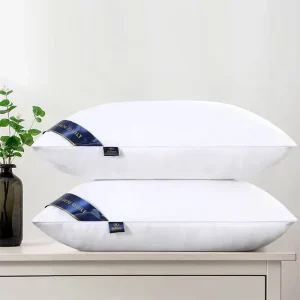 Custom Soft White Bed Pillows for Hotel and Home Use Solid Pattern Neck Support