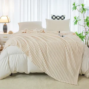 Custom Soft Winter Microfiber Grey Pink Double Throws Duvet Bed Cover Coral Flannel Sherpa Fabric Fleece Blanket