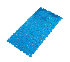 Custom Solid Anti Slip Eco Friendly PVC Bath Shower Mats with Massage Cell Design Drain Holes Suction Cups